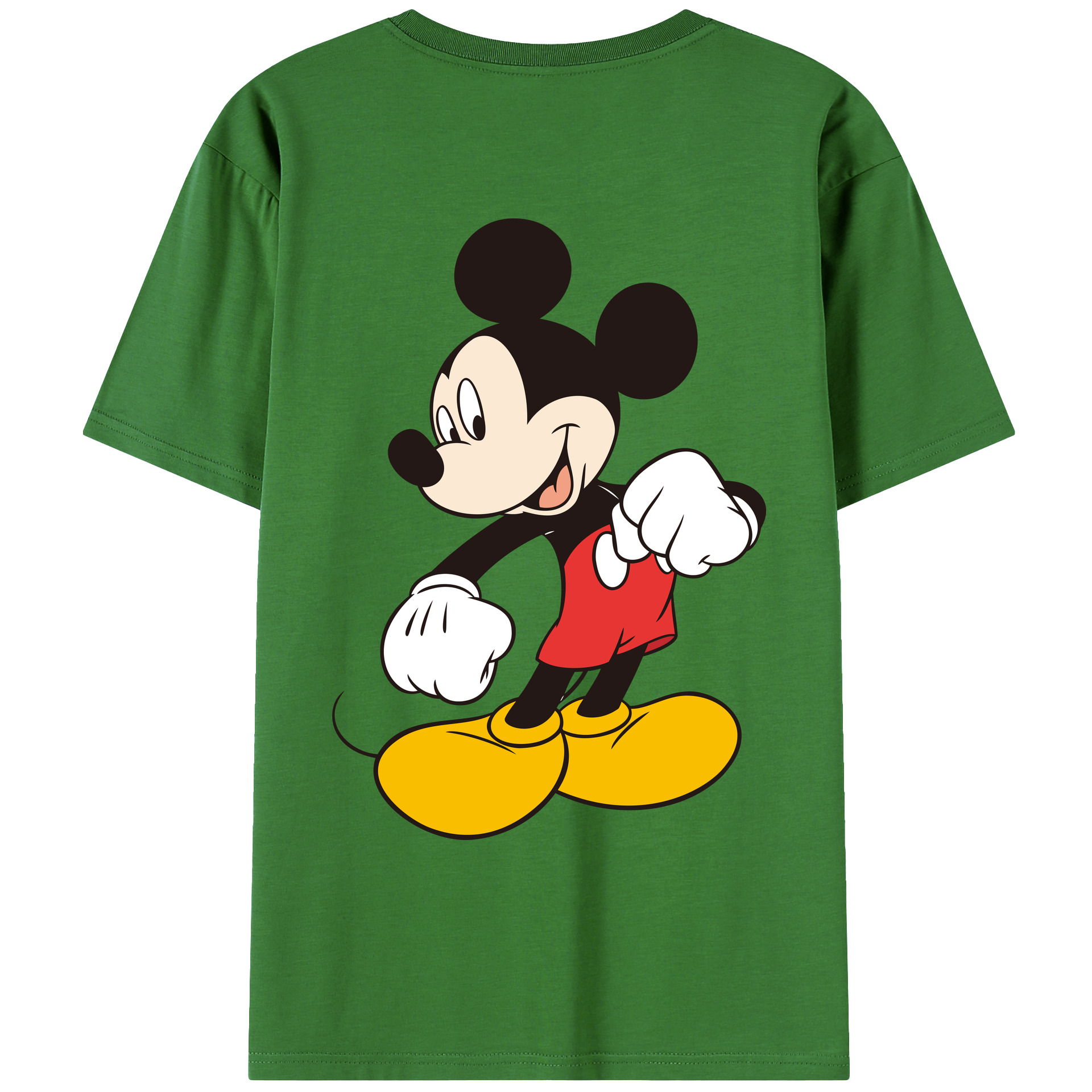 ミッキーマウス Mickey Mouse レディース半袖Tシャツ(バックプリント)